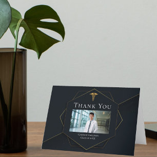 Tarjeta De Agradecimiento Foto personalizada de graduación de Facultad de Me
