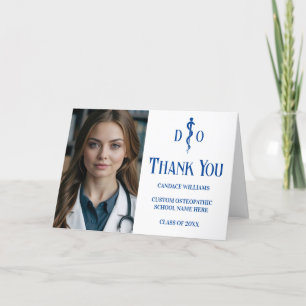 Tarjeta De Agradecimiento Foto personalizada de Médico médico osteopático