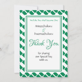 Tarjeta De Agradecimiento Foto personalizada de NIGERIA FLAG