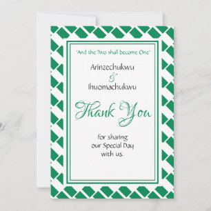 Tarjeta De Agradecimiento Foto personalizada de NIGERIA FLAG