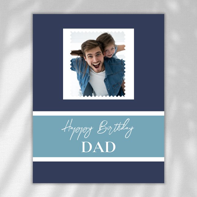 Tarjeta De Agradecimiento Foto personalizada del cumpleaños de papá (Subido por el creador)