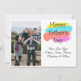 Tarjeta De Agradecimiento Foto personalizado Añadir nombres Paint Art Pthers