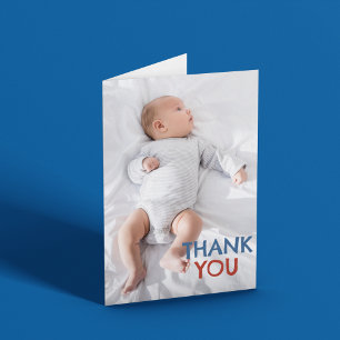 Tarjeta De Agradecimiento Foto personalizado Baby Shower