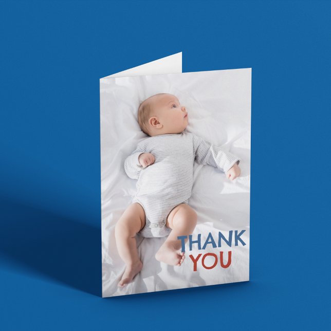 Tarjeta De Agradecimiento Foto personalizado Baby Shower (Subido por el creador)