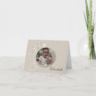 Tarjeta De Agradecimiento Foto religiosa Notecard de la paloma del blanco