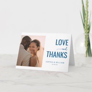 Tarjeta De Agradecimiento Foto Romántica Beige Alegre