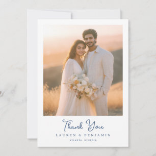 Tarjeta De Agradecimiento Foto Romántica con Crema