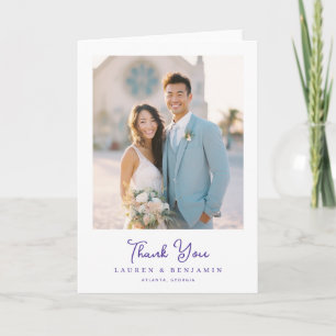 Tarjeta De Agradecimiento Foto Romántica con Pasteles Alegres