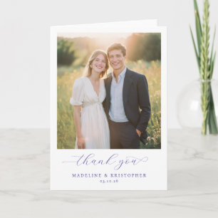 Tarjeta De Agradecimiento Foto Romántica de Crema Cálida
