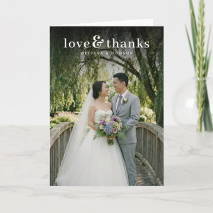 Tarjeta De Agradecimiento Foto Romántica de la Naturaleza Verde