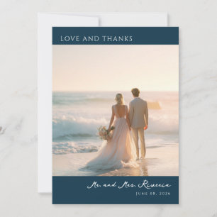 Tarjeta De Agradecimiento Foto Romántica de Playa de Marina