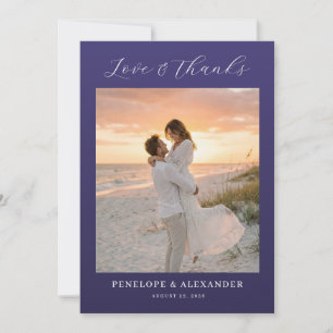 Tarjeta De Agradecimiento Foto Romántica de Playa Morada