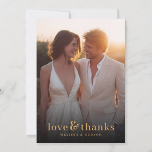 Tarjeta De Agradecimiento Foto Romántica de Puestas de Sol Cálida