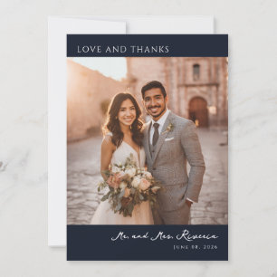 Tarjeta De Agradecimiento Foto Romántica de Puestas de Sol Cálida