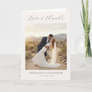 Tarjeta De Agradecimiento Foto Romántica del Cálido Desierto