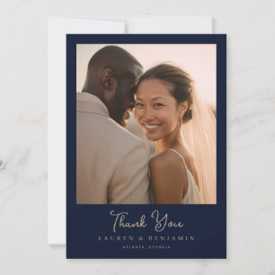 Tarjeta De Agradecimiento Foto Romántica Naval Conmovedora