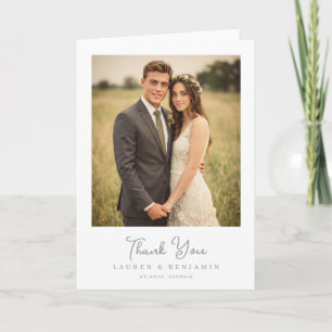 Tarjeta De Agradecimiento Foto Romántica Terrenal Agradecida