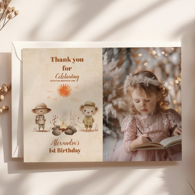 Tarjeta De Agradecimiento Foto: Safari tropical salvaje, animales de una jun (Subido por el creador)