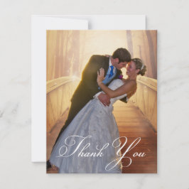 Tarjeta De Agradecimiento Foto simple Boda Añadir el saludo