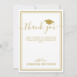 Tarjeta De Agradecimiento Foto Simple de Graduación