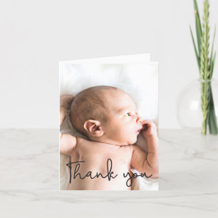 Tarjeta De Agradecimiento Foto vertical del bebé gracias