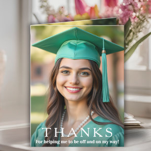 Tarjeta De Agradecimiento Foto Y Texto De Personalizado De Graduación De Sec