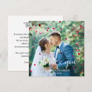 Tarjeta De Agradecimiento Foto y texto personalizados 