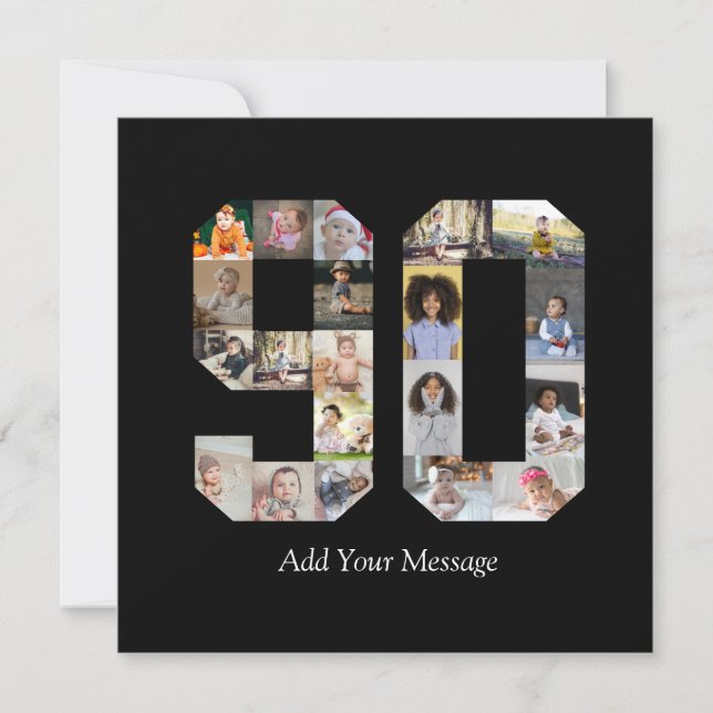 Tarjeta De Agradecimiento Fotocolage número 90 (Anverso)
