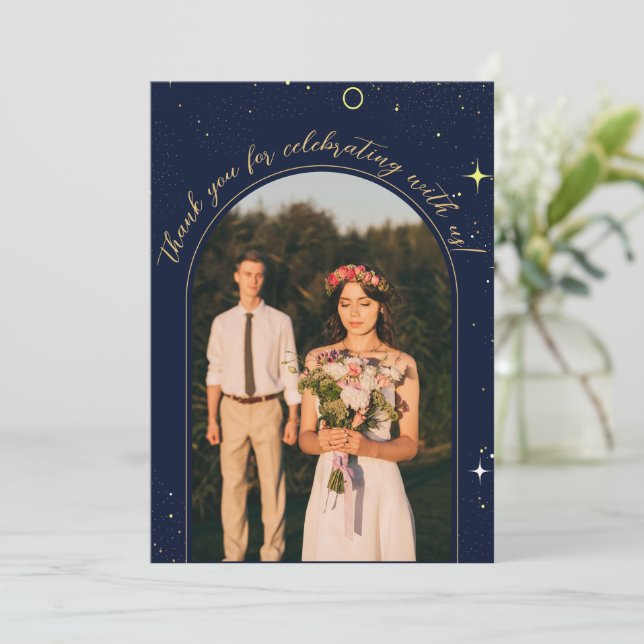 Tarjeta De Agradecimiento Fotografía Celestial del Arco Azul de la Armada No (Anverso de pie)