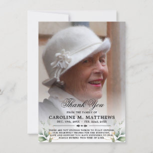 Tarjeta De Agradecimiento Fotografía conmemorativa del funeral de Solidarida