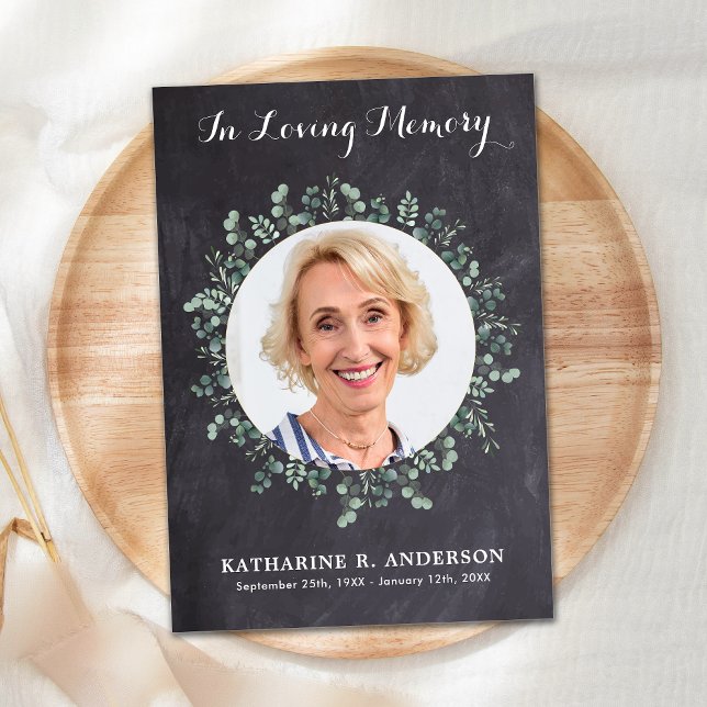 Tarjeta De Agradecimiento Fotografía conmemorativa del funeral ruso Eucalypt (Subido por el creador)