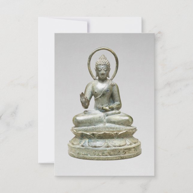 Tarjeta De Agradecimiento Fotografía de Bella Artes de Buda Plateado (Anverso)