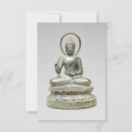 Tarjeta De Agradecimiento Fotografía de Bella Artes de Buda Plateado