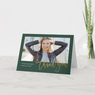 Tarjeta De Agradecimiento Fotografía de caligrafía moderna graduación