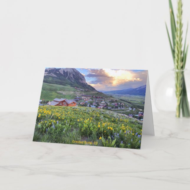 Tarjeta De Agradecimiento Fotografía de Crested Butte, CO (Anverso)