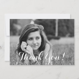 Tarjeta De Agradecimiento Fotografía de graduación moderna Gracias