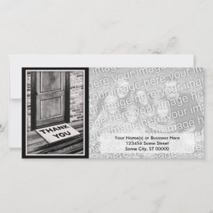 Tarjeta De Agradecimiento fotografía de la alfombra de las puertas