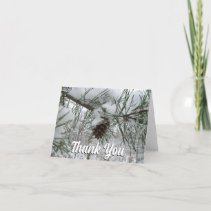 Tarjeta De Agradecimiento Fotografía de la naturaleza del invierno de la ram