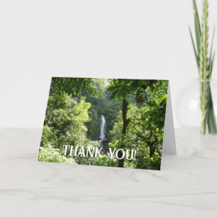 Tarjeta De Agradecimiento Fotografía de la selva tropical de Trafalgar Falls