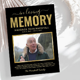 Tarjeta De Agradecimiento Fotografía de la simpatía funeraria