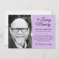 Fotografía de memoria funeraria de Lavender Gold S