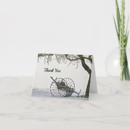 Tarjeta De Agradecimiento Fotografía de Nieve del equipo de la granja de cos