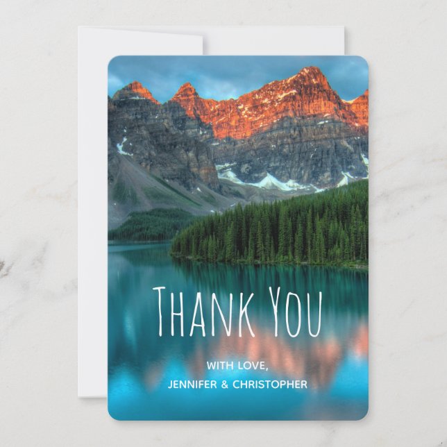 Tarjeta De Agradecimiento Fotografía de paisajes montañosos (Anverso)