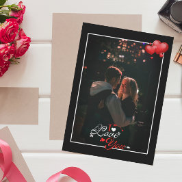 Tarjeta De Agradecimiento Fotografía de parejas negras simples