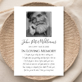 Tarjeta De Agradecimiento Fotografía de solidaridad Funeral