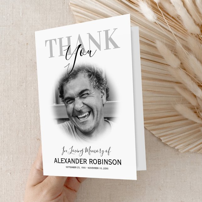 Tarjeta De Agradecimiento Fotografía de solidaridad Funeral (Subido por el creador)