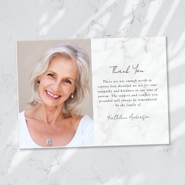 Tarjeta De Agradecimiento Fotografía de solidaridad Funeral (Subido por el creador)