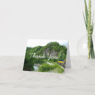 Tarjeta De Agradecimiento Fotografía de vacaciones en tren Denali Express Al