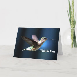 Tarjeta De Agradecimiento Fotografía del colibrí Wilmingbird
