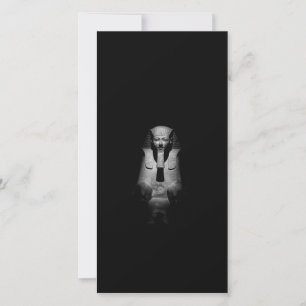 Tarjeta De Agradecimiento Fotografía del faraón rey en blanco y negro
